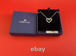 SWAROVSKI Una pendant Heart White Rose gold plated Necklace 5628657 New