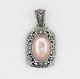 Sarda Sterling Silver Bali Filigree Style Rose Quartz Rectangle Pendant 2