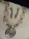 Schaef Designs Rose Quartz Necklace, Earrings & Sterling Silver Pendant Set