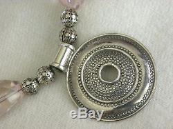 Schaef Designs Rose Quartz Necklace, Earrings & Sterling Silver Pendant Set