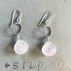 Silpada Jewelry SterlingSilver/Rose Quartz Neckl/Bracelet/Earrings Free Shipping