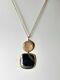 Sodalite And Rose Quartz Faceted Pendant Sterling Silver 18ct Vermeil BN
