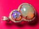 Solid Crystal Opal (1.58 and 5.8) carat and 3g 18K Rose Gold Plated Pendant