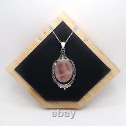 Sterling Silver Indy Rose Quartz Pendant