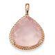 Sterling Silver Rose Gold & Gold-plated with Rose Quartz Pendant