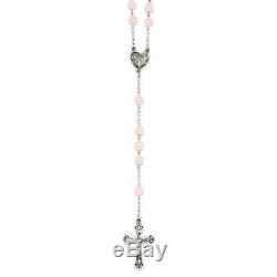 Sterling Silver and Rose Quartz Rosary MSRP $594