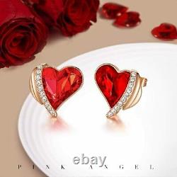 Swarovski Crystal CDE Jewellery Neckalce Set Earnings Gift Jewelry Women Heart