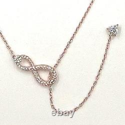 Swarovski Crystal Infinity Y Necklace Pendant Rose Colour 5521346