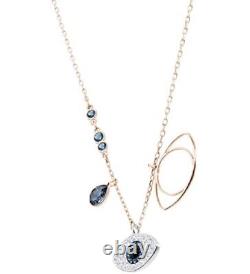 Swarovski Crystal Lucky Evil Eye Pendant Rose Gold Necklace
