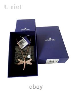 Swarovski Dragonfly Long Necklace And Pendant Rose Gold