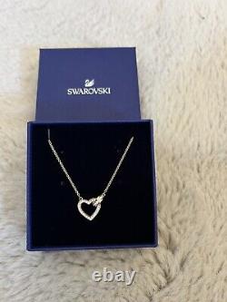 Swarovski Heart, White, Rose gold-tone plated Lovely Necklace