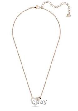 Swarovski Heart, White, Rose gold-tone plated Lovely Necklace