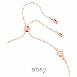Swarovski Hollow Pendant Small White Rose Gold-tone Plated Necklace 5636496