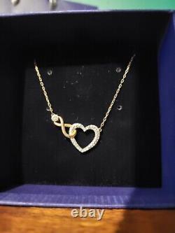 Swarovski Infinity Heart Necklace genuine With Box And Bag