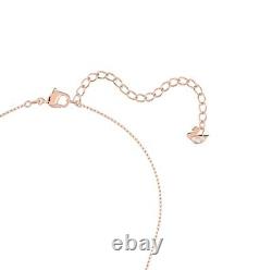 Swarovski Infinity necklace, Infinity and heart, White, Mixed metal finish