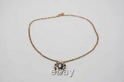 Swarovski Large Black White Oval Crystals Pearls Necklace, Rose, 100% Genuine