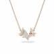 Swarovski Lilia Butterfly White Rose Gold-tone Plated Necklace 5636422