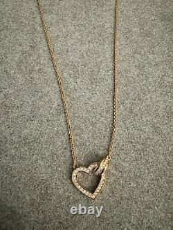 Swarovski Lovely Necklace Heart, White, Gold-tone plated