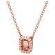 Swarovski Millenia Octagon Crystal Necklace Rose Gold Tone