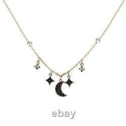 Swarovski Moon Star Necklace Duo Black, Rose gold-tone Plated 5429737