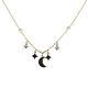 Swarovski Moon Star Necklace Duo Black, Rose gold-tone Plated 5429737