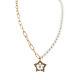 Swarovski Rose Gold-Tone Plated Pearl Star Necklace 5645381