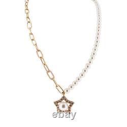 Swarovski Rose Gold-Tone Plated Pearl Star Necklace 5645381