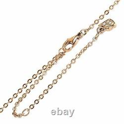 Swarovski Stainless Steel Rose Gold-Plated and Crystal Pendant Long Chain Nec