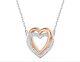 Swarovski Women's Infinity Necklace Double Heart Crystal Pendant