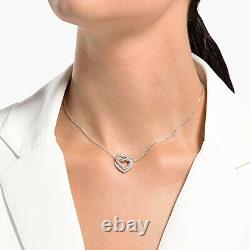 Swarovski Women's Infinity Necklace Double Heart Crystal Pendant