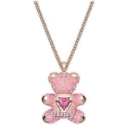 Swarovski Women's Pendant Teddy Pink Crystal Rose Gold Lobster Clasp 5642976