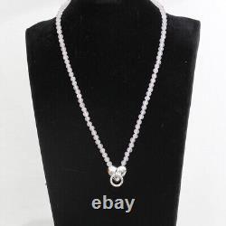 TIFFANY & Co 925 Silver Rose Quartz Necklace