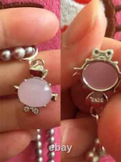 Tasaki Jewelry Pearl Rose quartz Silver925 Necklace Pendant