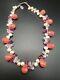 Teardrop Strawberry Quartz Pink Freshwater Pearl Collar Necklace 16