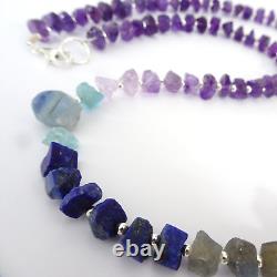 Third Eye Chakra Crystal Beaded Necklace Natural Gemstone Jewellery Amethyst