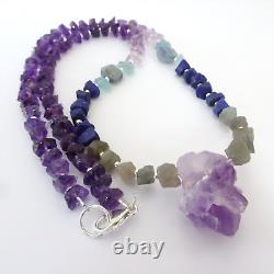 Third Eye Chakra Crystal Beaded Necklace Natural Gemstone Jewellery Amethyst