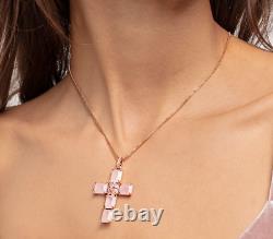 Thomas Sabo 925 Sterling Silver PINK Pendant Cross Pendant Large Pink Stone Star