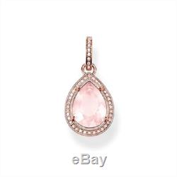 Thomas Sabo TPE696RQR Rose Gold Plated Sterling Silver Pear Pendant RRP $458