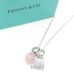 Tiffany & Co. Double color stone ball Pendant Necklace tf2931