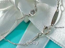 Tiffany & Co Elsa Peretti Diamond Yard Pendant 16 Necklace AG925 Silver with Box