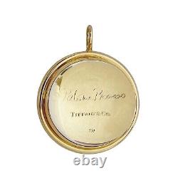 Tiffany & Co. Paloma Picasso Double Bezel Rock Crystal Cabochon Pendant 18K Gold