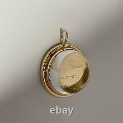 Tiffany & Co. Paloma Picasso Double Bezel Rock Crystal Cabochon Pendant 18K Gold