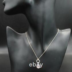 Tiffany&Co. Rose Quartz Natural Stone Necklace Pendant Silver 925