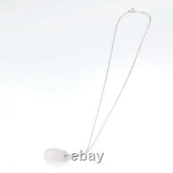Tiffany & Co. Rose Quartz Teardrop Silver SV925 Pendant Necklace m19976168443