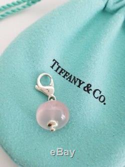 Tiffany & Co Silver Picasso Pink Rose Quartz Pendant Charm