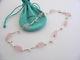 Tiffany & Co Silver Pink Rose Quartz Twirl Necklace Pendant Charm Chain Rare