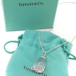 Tiffany & Co. Teardrop Rose Quartz Pendant Necklace tf2962