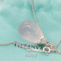 Tiffany & Co. Teardrop Rose Quartz Pendant Necklace tf2962