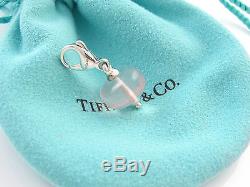 Tiffany Silver Picasso Rose Pink Quartz Charm Pendant 4 Necklace / Bracelet