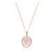 Tomassa Diamond and Rose Quartz and 16ct Rose Gold Necklace and Pendant